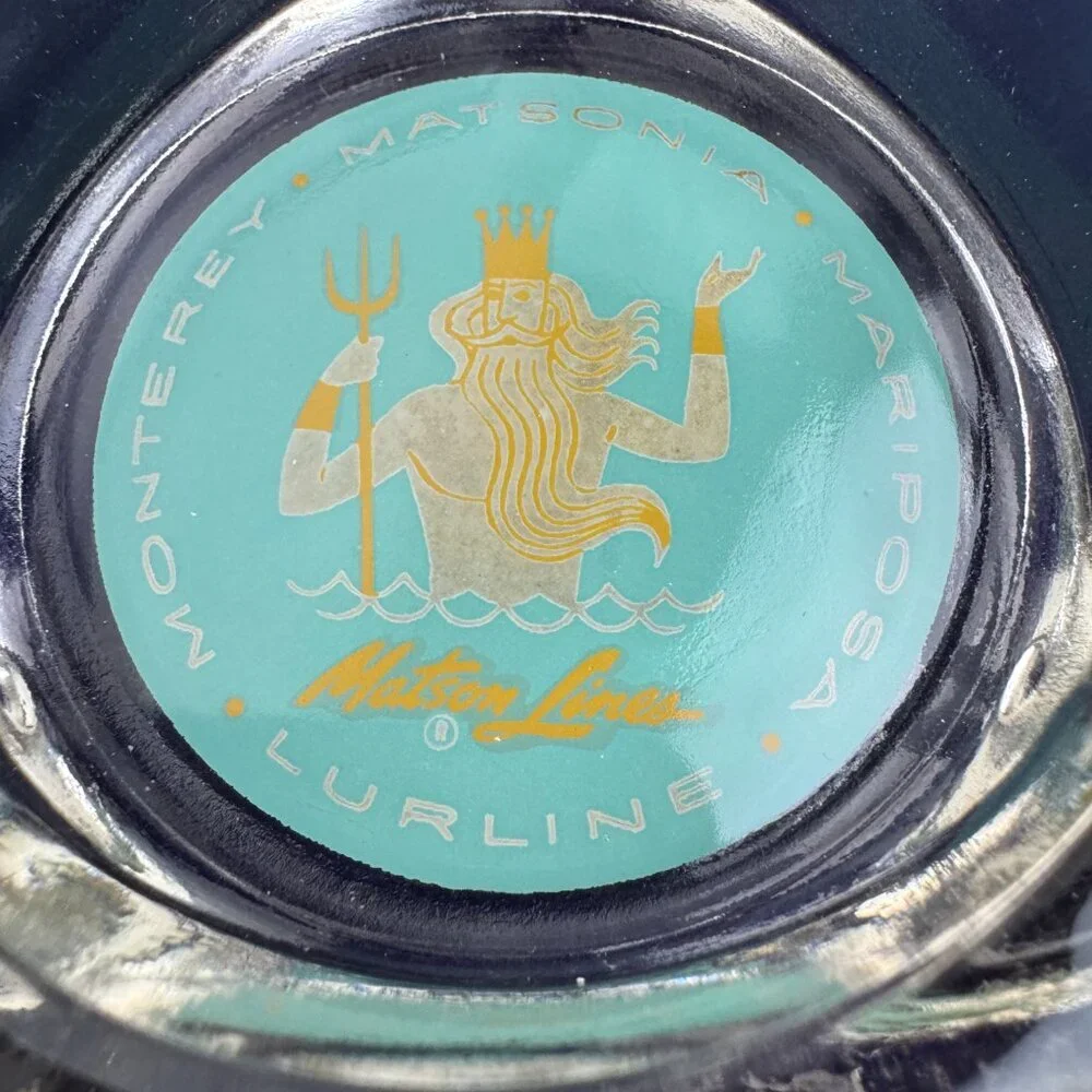 Vintage MCM  Matson Lines Ashtray Matsonia Monterey Mariposa Lurline - Picture 2 of 5